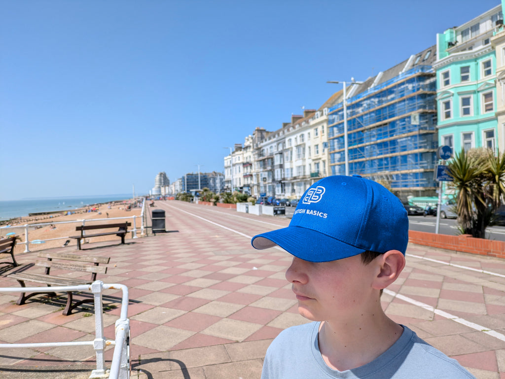 Essential Flexfit Fitted British Basics Baseball  Cap Full embroidered logo